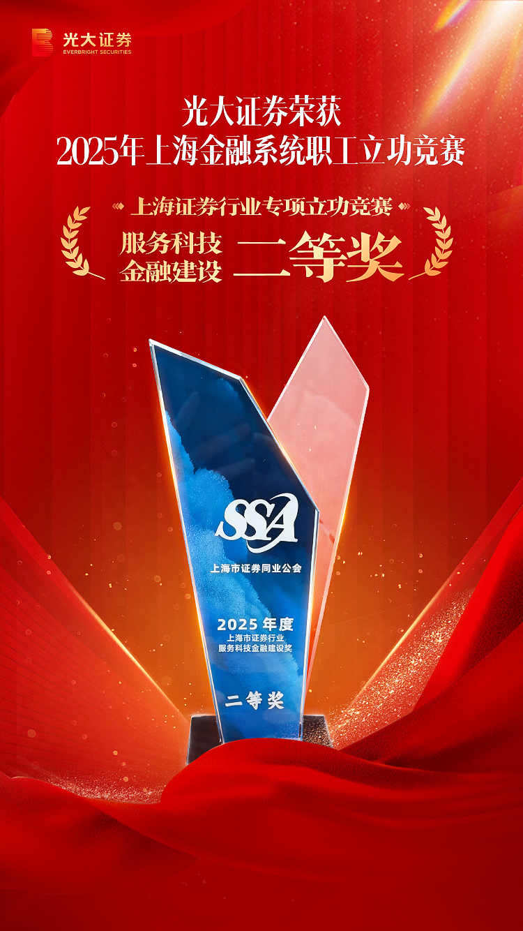 数字化转型再获认可 光大证券荣获上海金融系统职工立功竞赛二等奖